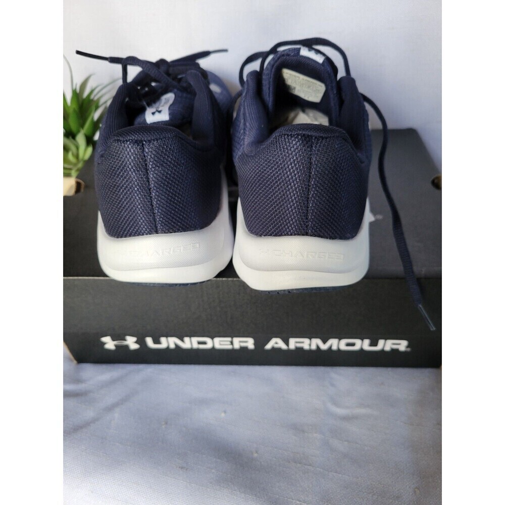 Under Armour Men's Charged Pursuit 3 Tech Navy White 3025424-400 Size 8.5 - Picture 5 of 9